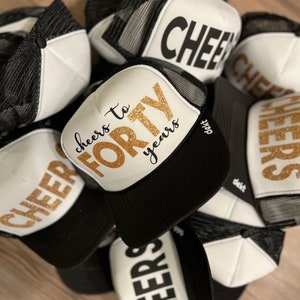 Cheers to 40 years hat | Cheers hats | Group Party Hats | Group Birthday Hats