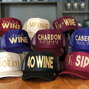 Sombreros de bodega / Sombreros para fiestas temáticas de vino / Sombreros para cumpleaños de 40 años / Sombreros para catas de vino