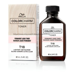 Wella Colorcharm Toner T18, T14, T15, T11, 050, T05, T19, T28, T35, T81 T18 Lightest ash