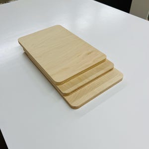 Craft Wood Rectangle Cutout With Rounded Edges. Unfinished Wood ...