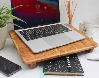 Wooden laptop stand riser