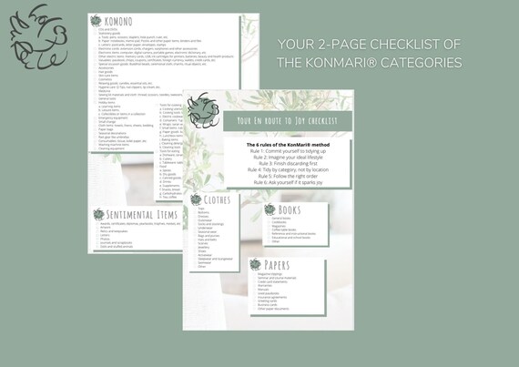 Printable Marie Kondo Checklist - Etsy