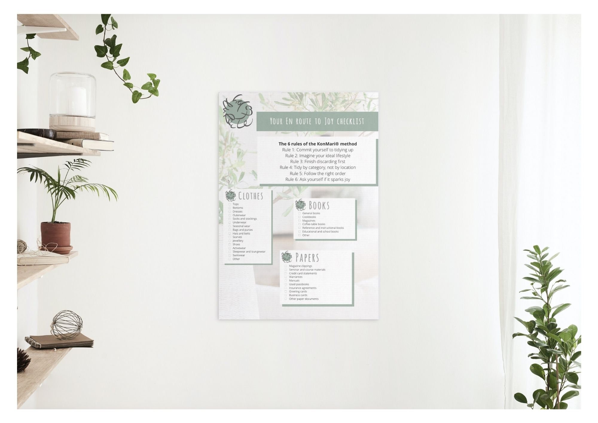 Printable Marie Kondo Checklist - Etsy
