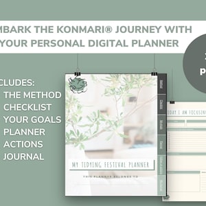 30+ pages | Tidying digital planner | Marie Kondo step by step