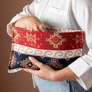 Kilim Document Holder, Custom Paper Portfolio, Document Organizer, Paper Document Case, A4 Paper Folder, Paper File Organizer, Weaving Bag