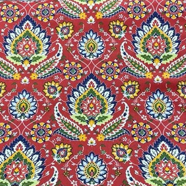 Exquisite Collection of 100% Cotton Patterned Fabrics - Explore Leaf, Ethnic, and Floral Designs for DIY & Professional,  Fabric-2400cm Wide