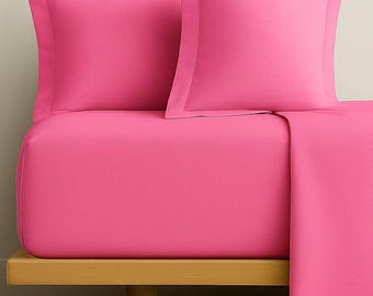 Pink Custom Size Pillowcase | 100% Cotton | Zipper Closure | Handmade to Order | Soft and Feminine Touch