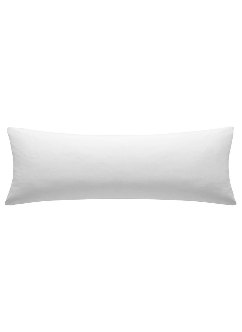 White Extra Long Lumbar Pillow Cover White Cotton Throw Etsy