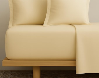 Funda de almohada personalizada en color crema / 100 % algodón / Cierre de cremallera / Hecha a mano / Suave y transpirable