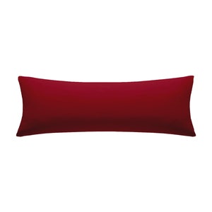 Burgundy Extra Long Lumbar Pillow Cover, Burgundy Cotton Throw Pillow, All Custom Size, Cotton Decorative Pillow, Maternity Cotton Pillow