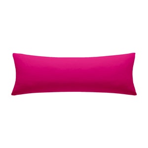 Fuchsia Extra Long Lumbar Pillow Cover, Fuchsia Cotton Throw Pillow, All Custom Size, Cotton Decorative Pillow, Extra long Cushion Cover