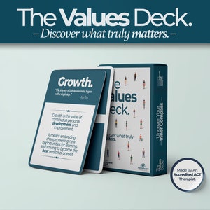 The Values Deck - Ontdek wat er echt toe doet || Therapiekaarten voor zelfonderzoek || Ontworpen door een erkende ACT-therapeut
