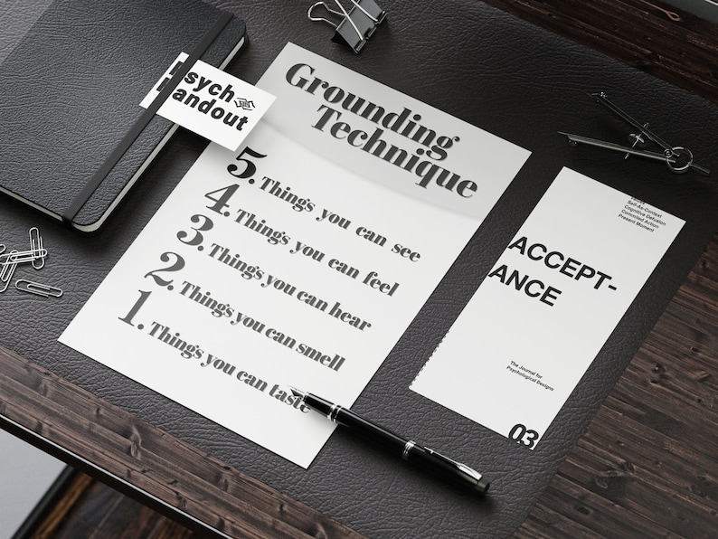 Dropping Anchor & 54321 Grounding Exercise Worksheet Bundle