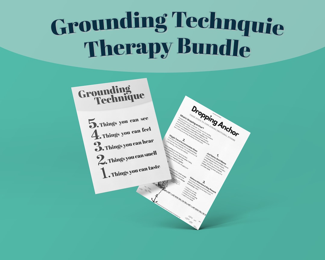 Dropping Anchor & 54321 Grounding Exercise Worksheet Bundle