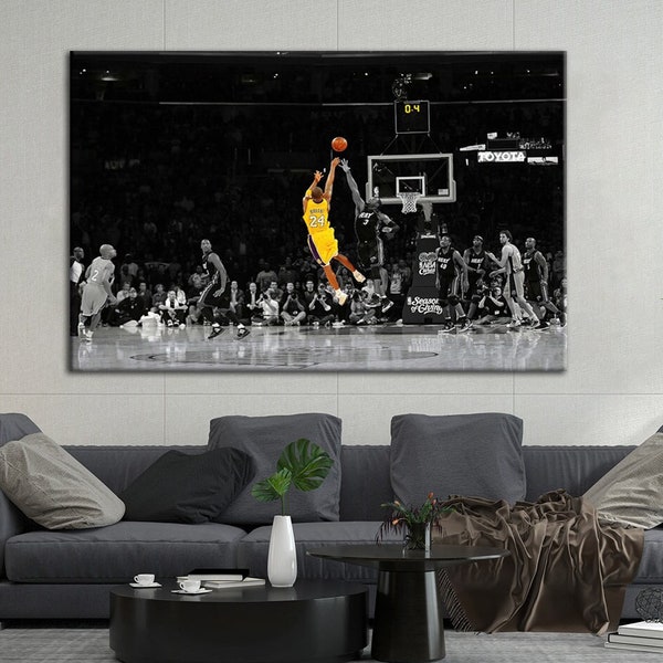 Kobe Bryant Last Shot Canvas Print - Kobe Bryant Last Shot Wall Art - Kobe Bryant Art Gift - Last Shot Wall Decor - Gift Suggestion