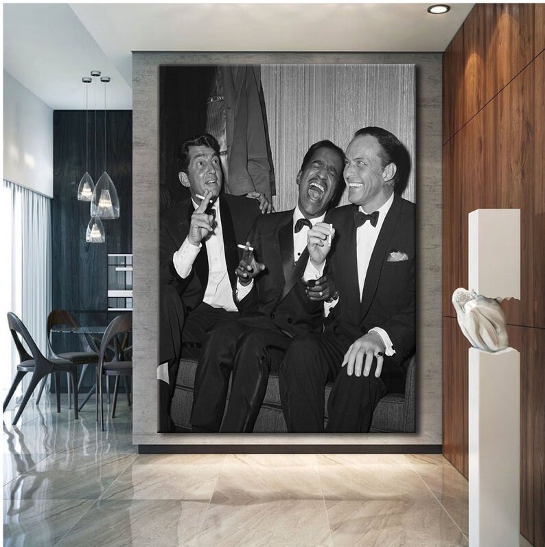 Rat Pack Wall Art Frank Sinatra Canvas Print Dean Martin Etsy