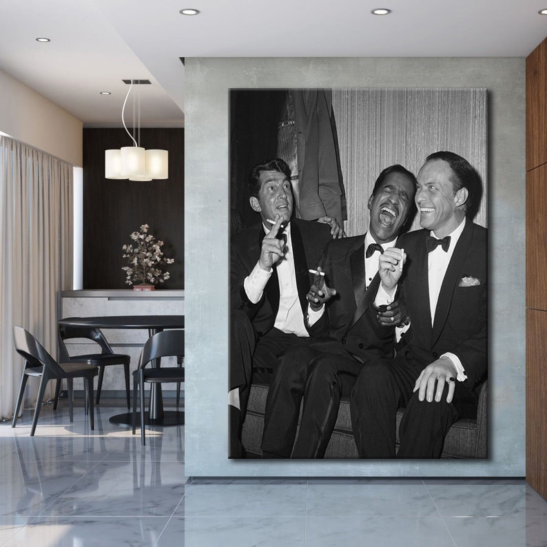 Rat Pack Wall Art Frank Sinatra Canvas Print Dean Martin Etsy