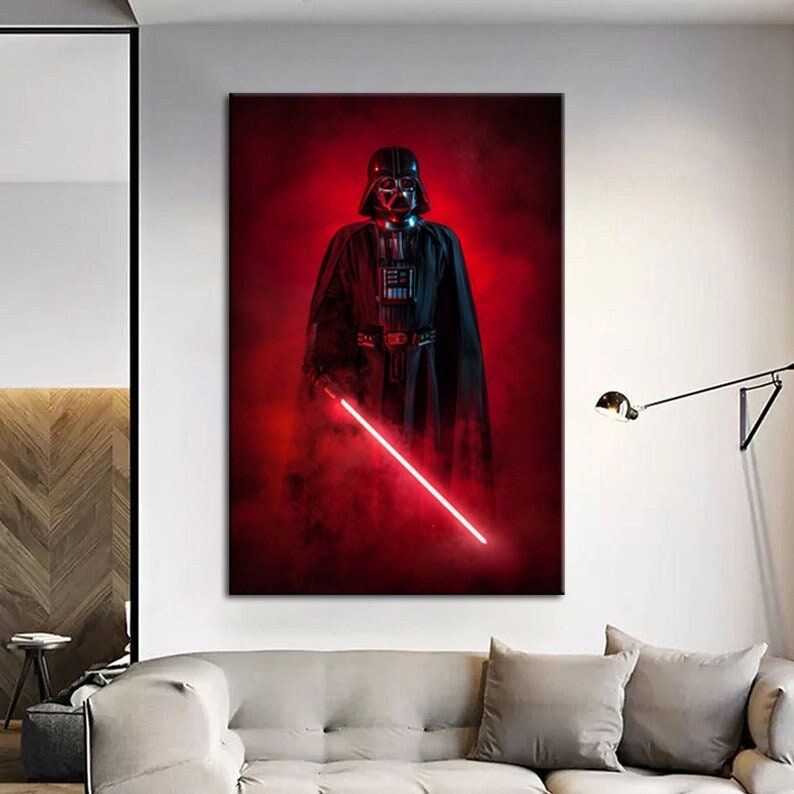 Darth Vader Canvas Print Star Wars Darth Vader Wall Art Etsy