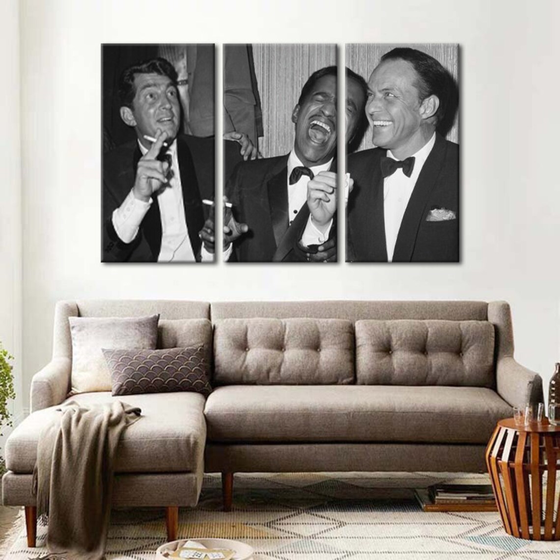 Rat Pack Wall Art Frank Sinatra Canvas Print Dean Martin Etsy