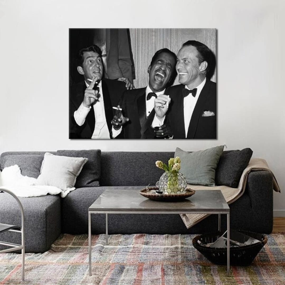 Rat Pack Wall Art Frank Sinatra Canvas Print Dean Martin Etsy