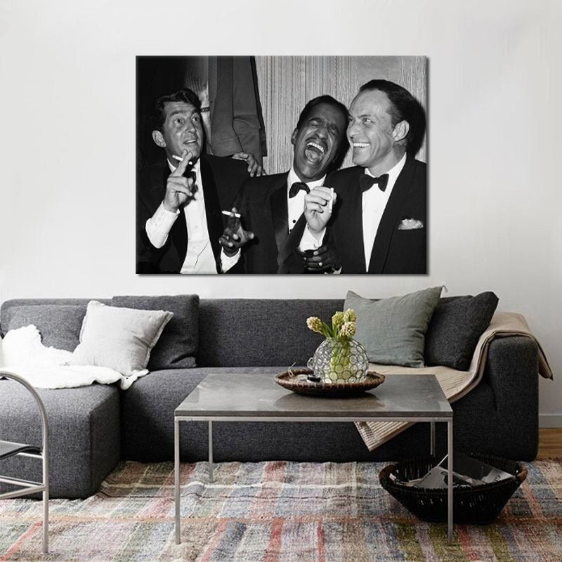 Rat Pack Wall Art Frank Sinatra Canvas Print Dean Martin Etsy
