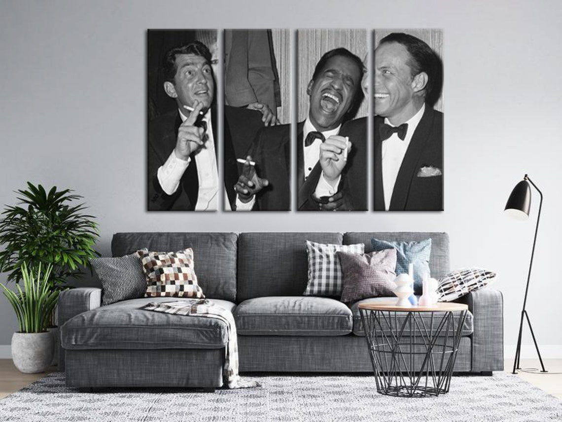 Rat Pack Wall Art Frank Sinatra Canvas Print Dean Martin Etsy