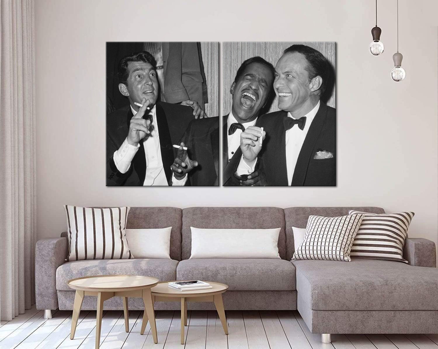 Rat Pack Wall Art Frank Sinatra Canvas Print Dean Martin Etsy