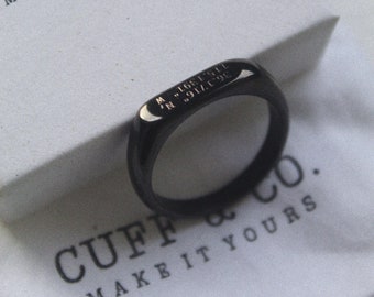 Signet Ring Men, Silver Ring Men, Mens Ring, Mens Personalised Ring, Gift For Him, Groomsmen Gift, Custom Ring, Silver Signet Ring, Man Ring