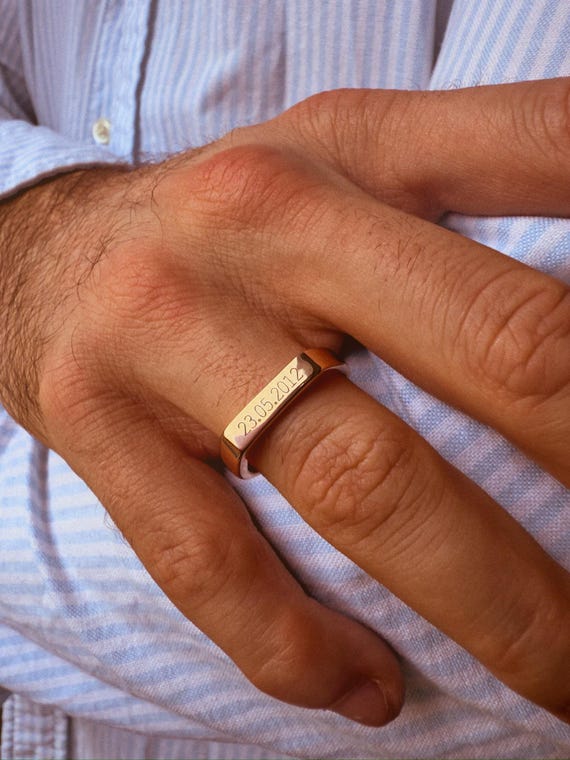 Chevalière Bague Pour GarÃ§on Chevalière Homme, Bague En Or