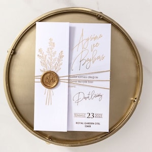 Quinceanera Einladungskarte, gefaltete weiße und goldene Einladungen, Baummuster Einladung, weiße Hochzeitseinladungen, minimalistische İEinladungen