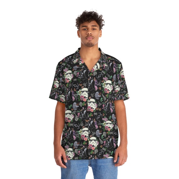 Camisa Hawaiana Floral Negra Wars Star Wars - Etsy España