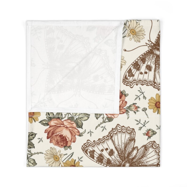 Butterfly Baby Swaddle Blanket Boho Baby Swaddle Floral Baby Etsy