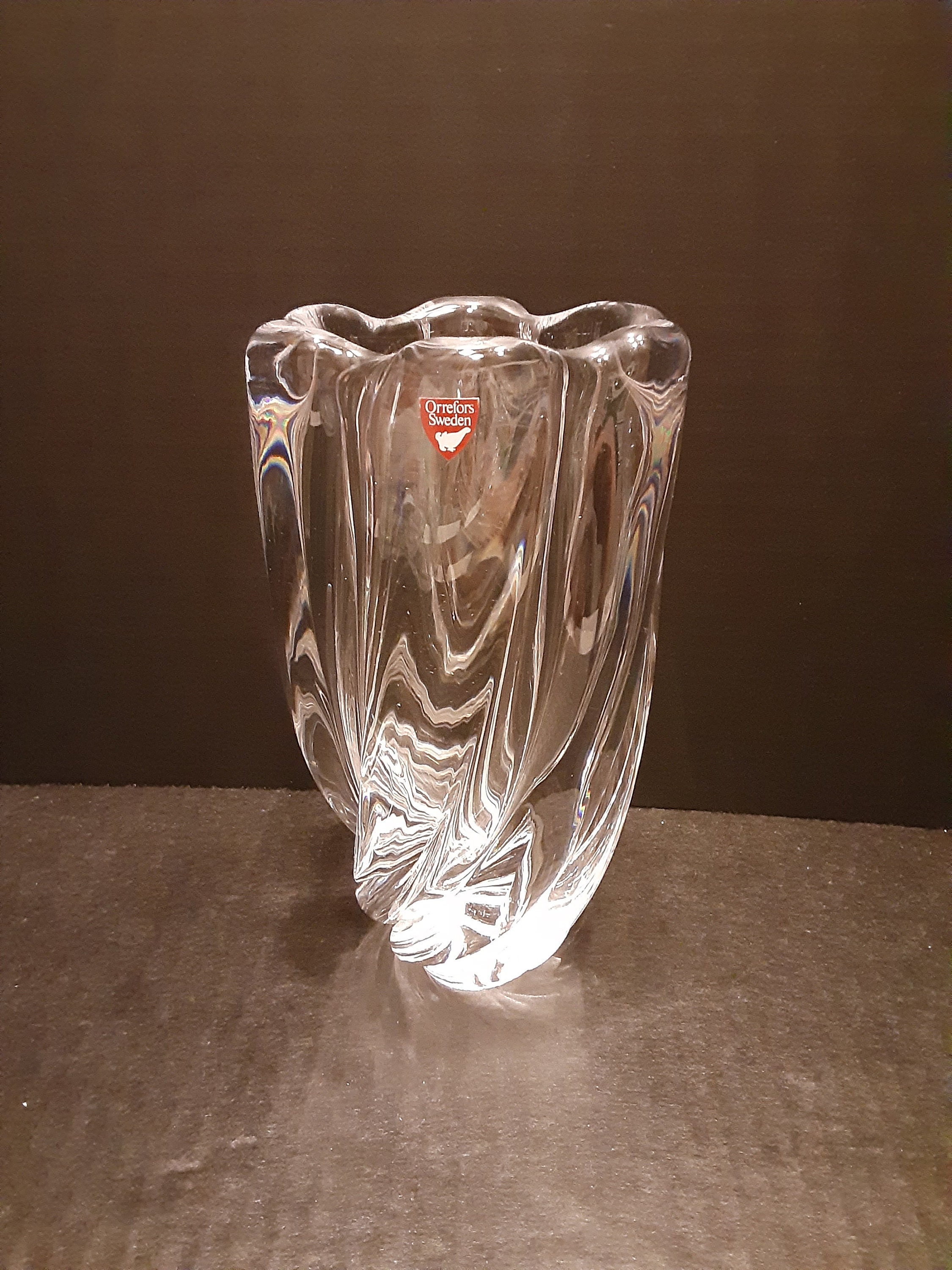 Orrefors sweden 北欧ヴィンテージ　花瓶　クリスタル 北欧ヴィンテージ Orrefors Stella Polaris オレフォス クリスタルの
