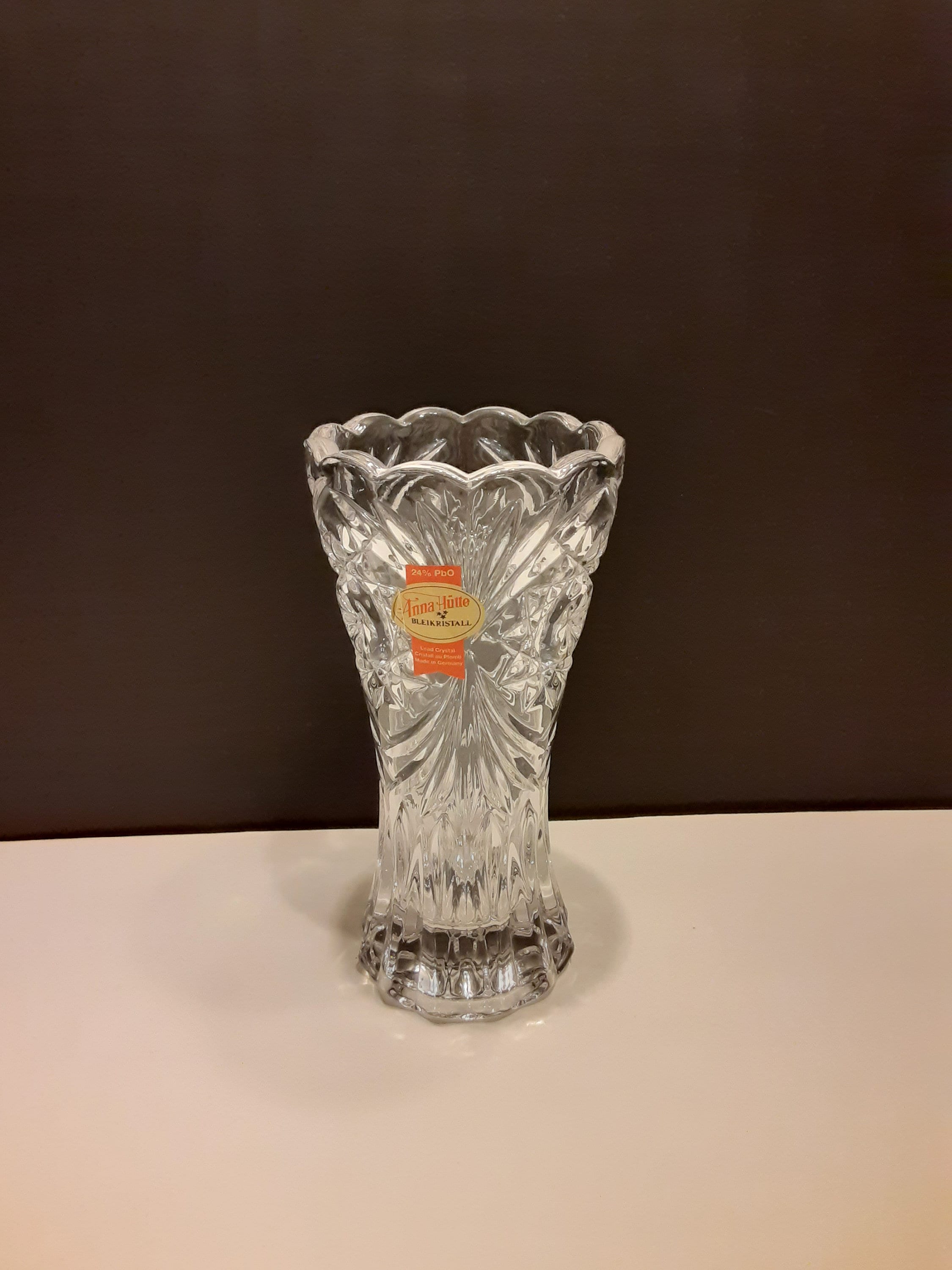 Vintage Anna Hutte Bleikristall Lead Crystal Vase Germany - Etsy