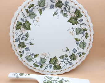 Andrea By Sadek Porcelain Floral Cake Plate and Server