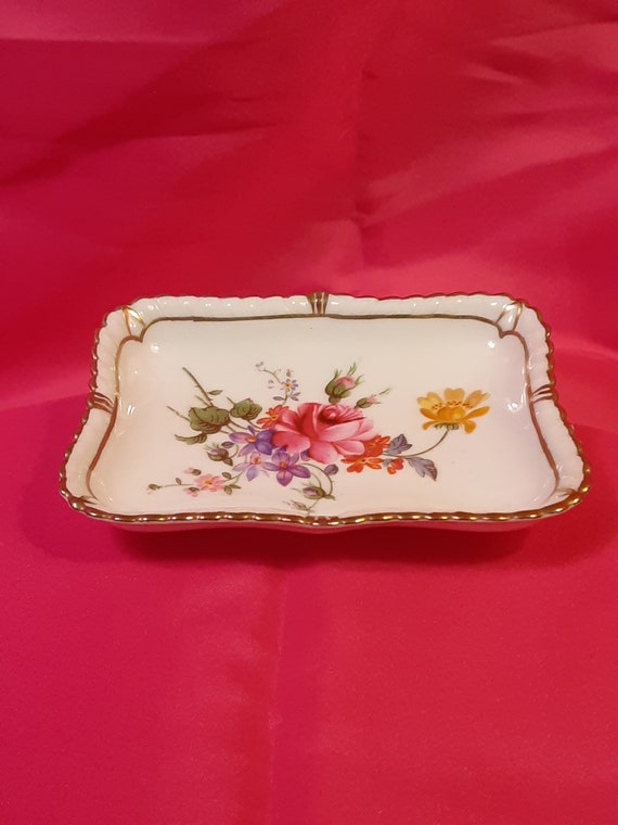 Vintage Royal Crown Derby Hand Painted Pin Trinket