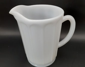 Hazel Atlas Platonite White Glass Pitcher