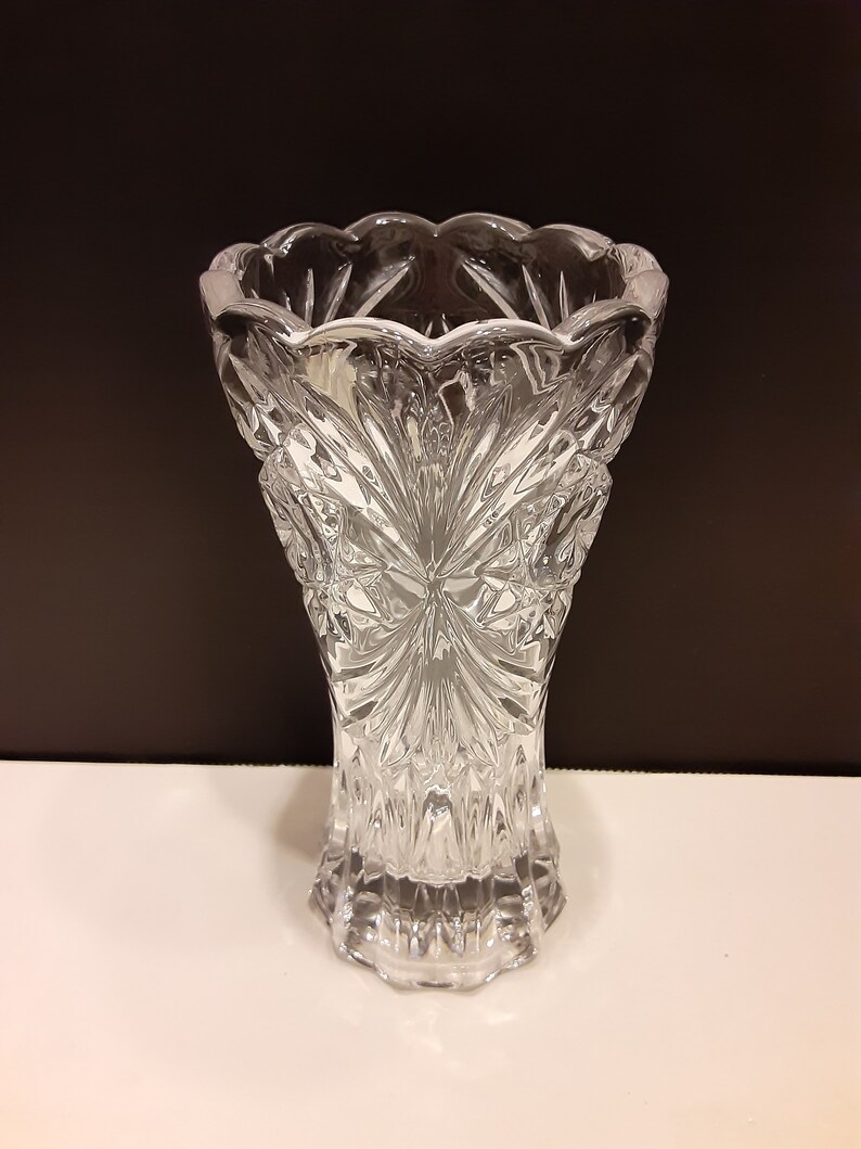 Vintage Anna Hutte Bleikristall Lead Crystal Vase Germany Etsy