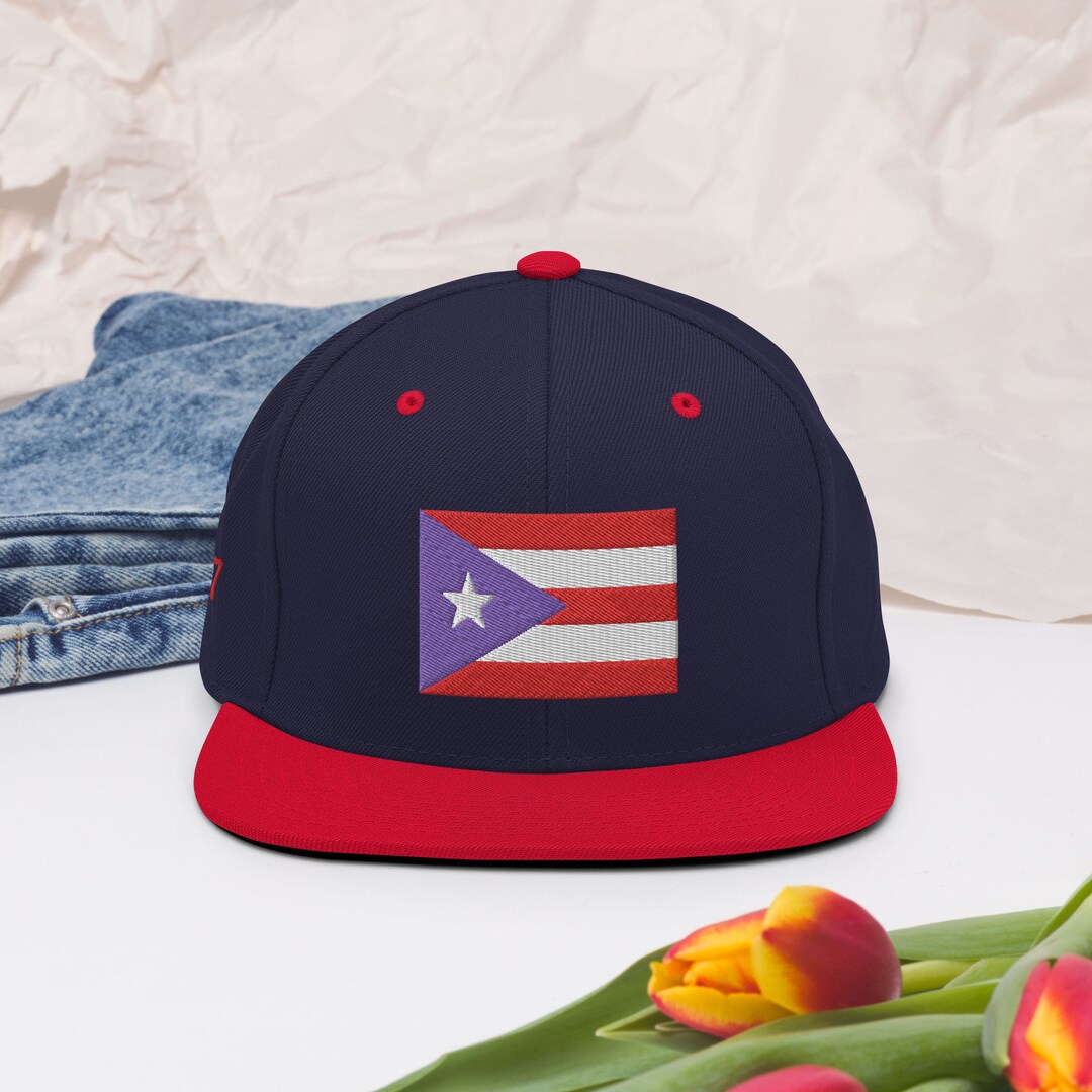 Gorra De La Bandera De Puerto Rico Snapback Hat Etsy
