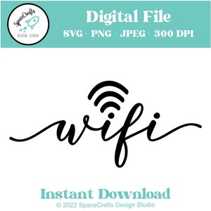 Wifi Beacon Symbol Digital File Download | SVG | PNG | JPEG | 300 dpi | Instant Download | diy Guest Wifi Sign