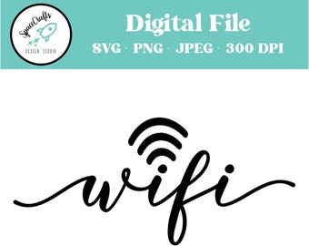Wifi Beacon Symbol Digital File Download | SVG | PNG | JPEG | 300 dpi | Instant Download | diy Guest Wifi Sign