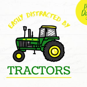 PNG Easily Distracted by Tractors Farm Printable Sublimation Design