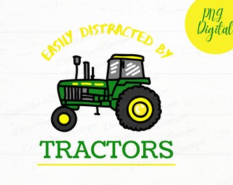 PNG Facilmente distratto dai trattori agricoli Design stampabile a sublimazione