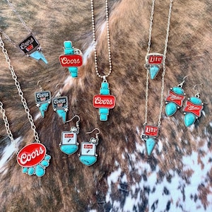 Western Turquoise Stone and Red Beer Jewelry Collection