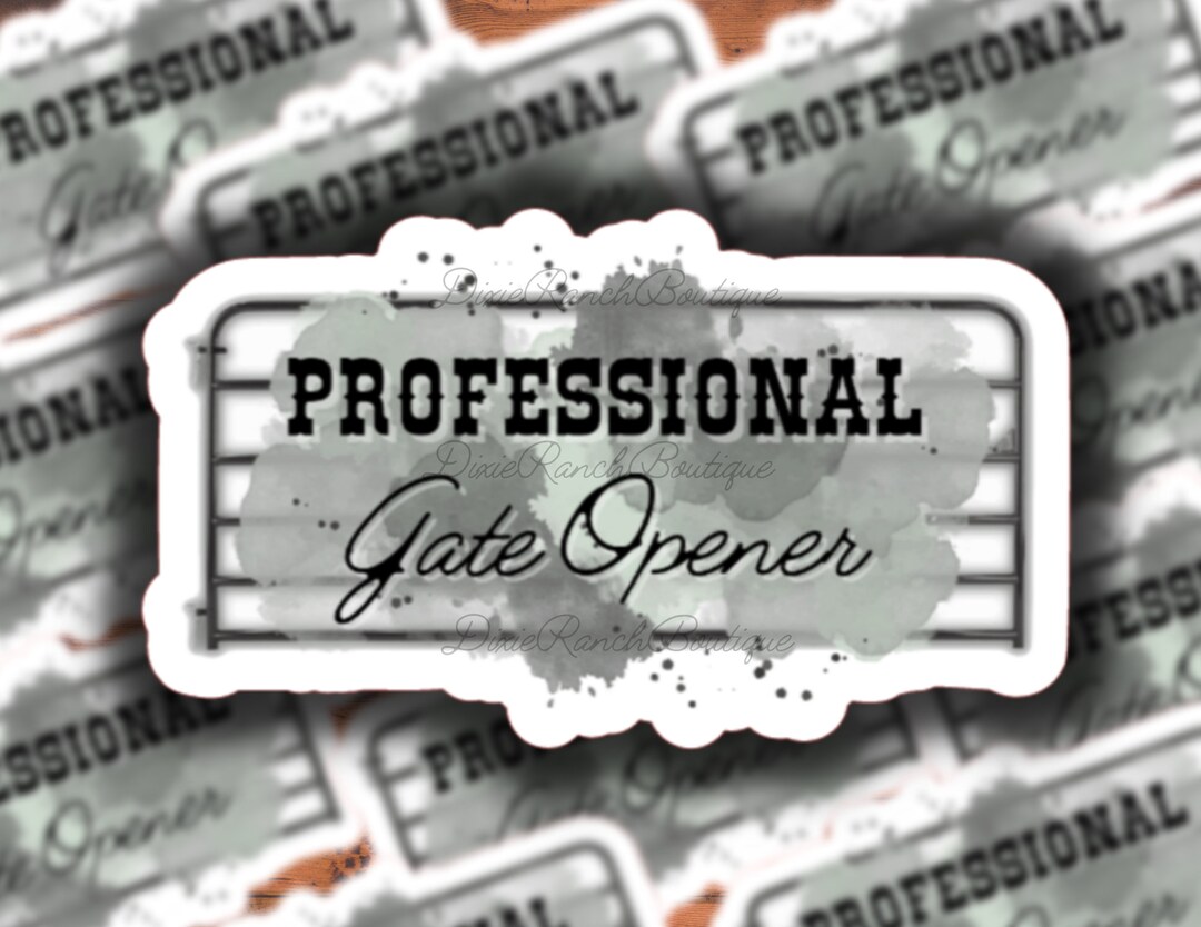 Gate Open Sticker Professional Gate Opener Decal Sticker - Etsy