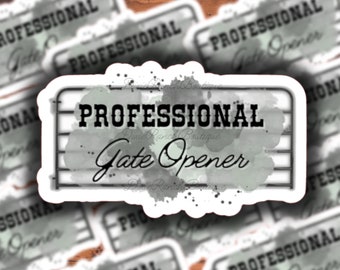 Professional Gate Opener Decal Sticker