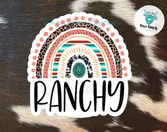 Ranchy Rainbow Western Decal Sticker