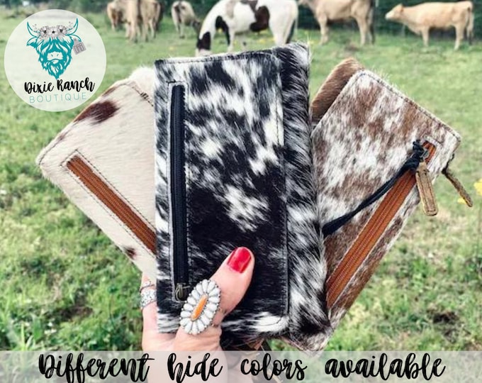 Genuine Cowhide Womens Western Wallet / Cow Hide Wallet / Myra Etsy