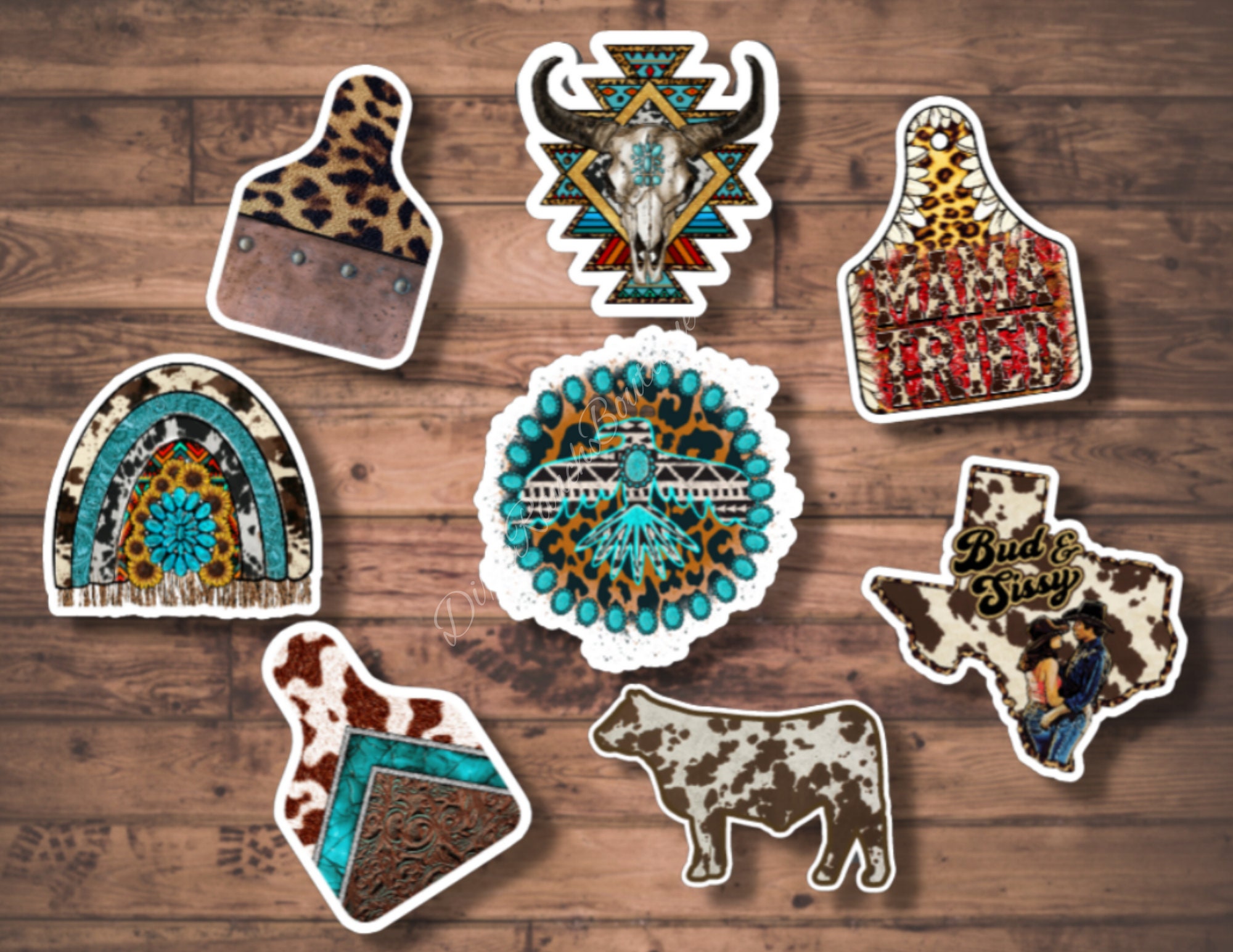 Western Bundle Pack of Decal Stickers // Cowgirl / Texas / Bull Skull ...