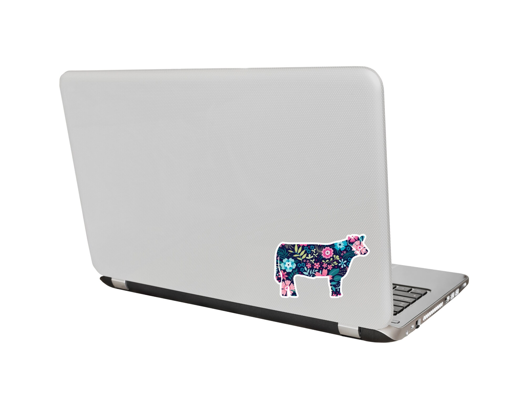 Floral Cow Decal Sticker / Show Cow Silhouette Sticker - Etsy